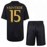 Günstige Fußballtrikots Real Madrid Valverde 15 Kinder 3rd trikot 2023-24 Kurzarm